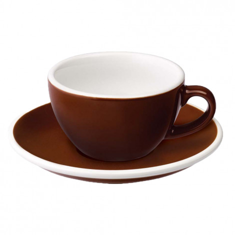 Flat White cup with a saucer Loveramics Egg Brown, 150 ml
