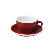 Cappuccino cup with a saucer Loveramics Egg Red, 200 ml
