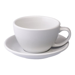 Café Latte cup with a saucer Loveramics “Egg White”, 300 ml