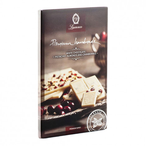 Tablette de chocolat Laurence White chocolate with pistachios, almonds and cranberries, 85 g