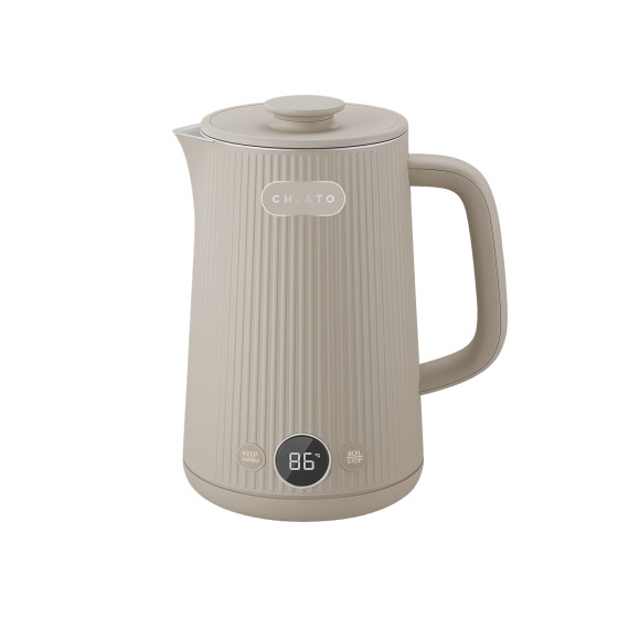 Czajnik elektryczny CHiATO heatPLAY Groove – 1.7 l, jasny piasek