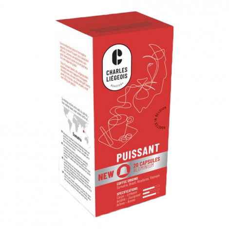 Capsules de café compatibles avec Nespresso® Charles Liégeois “Puissant”, 20 pcs.