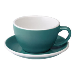 Café Latte cup with a saucer Loveramics “Egg Teal”, 300 ml