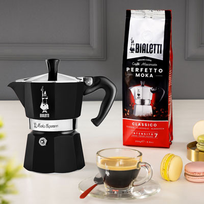 Espresso kafijas kanna Bialetti Moka Express Black 3 cups