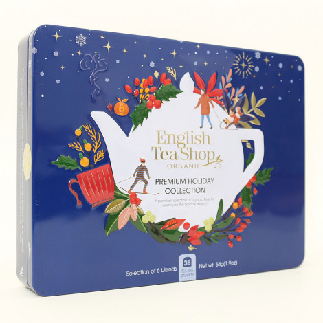 Tee Set English Tea Shop Premium Holiday Collection Blue Gift Tin, 36 Stk.