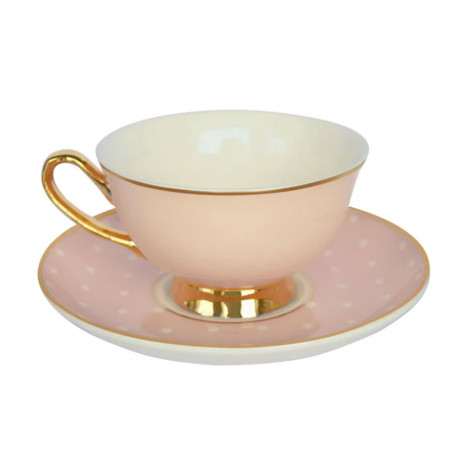 Cup & saucer Bombay Duck Primrose Spotty Pink/White, 180 ml