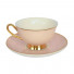 Cup & saucer Bombay Duck “Primrose Spotty Pink/White”, 180 ml