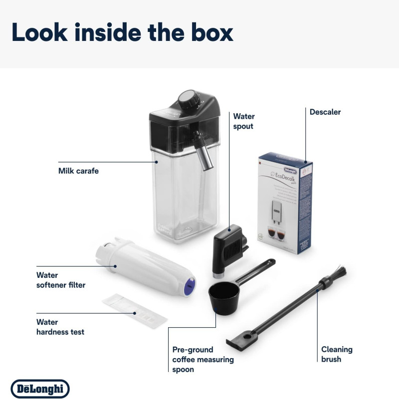 DeLonghi Dinamica ECAM Bean to Cup Coffee Machine Black