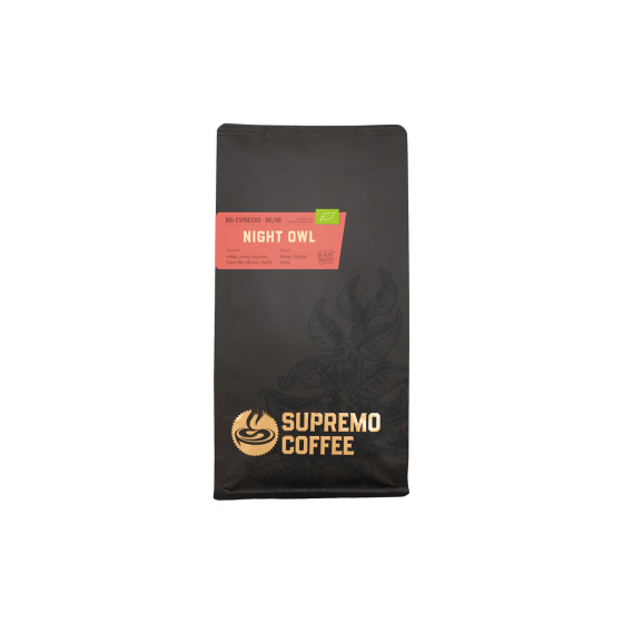 Kaffeebohnen Supremo Coffee Night Owl Espresso BIO, 1 kg