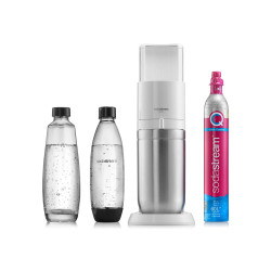 Kolsyrat vatten-beredare SodaStream Duo White + 2 flaskor