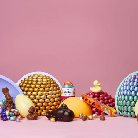 Assortiment de bonbons au chocolat Galler Easter Eggs Reglette