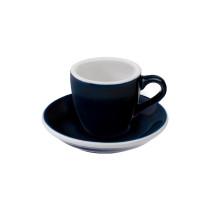 Espresso cup with a saucer Loveramics Egg Denim, 80 ml