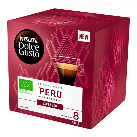 Ekologiškos kavos kapsulės NESCAFE® Dolce Gusto® Espresso Peru, 12 vnt.