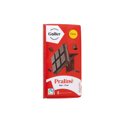 Dunkle Schokoladentafel mit Pralinéfüllung Galler Noir Praline, 180 g