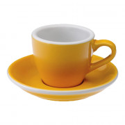 Espressokopp med ett underlägg Loveramics ”Egg Yellow”