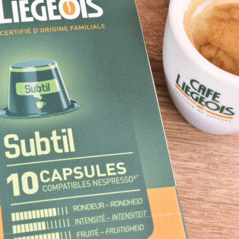 Coffee capsules compatible with Nespresso® Café Liégeois Subtil, 10 pcs.