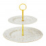 Two-tier cake stand Bombay Duck Enchante Speckled Gold