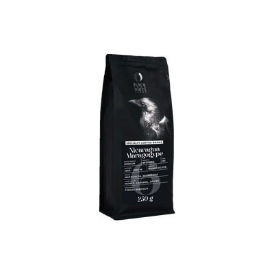 Spezialitätenkaffee Bohnen Black Crow White Pigeon Nicaragua Maragogype, 250 g