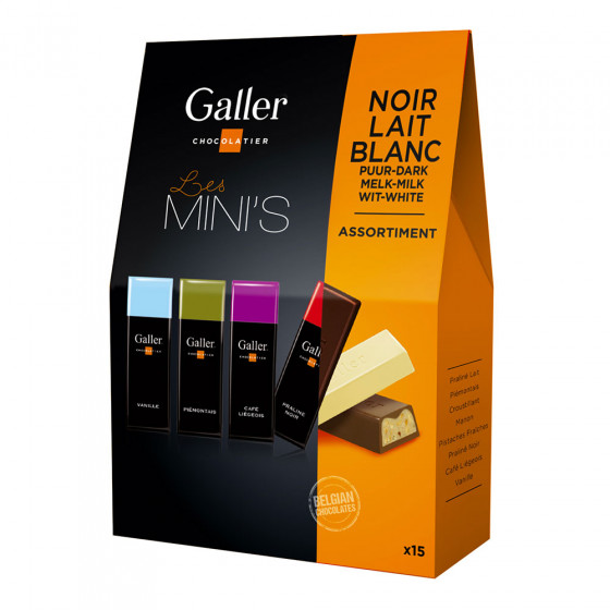 Šokoladinių batonėlių rinkinys Galler „Assortment“, 15 vnt. Šokoladinių batonėlių rinkinys Galler „Assortment“, 15 vnt.