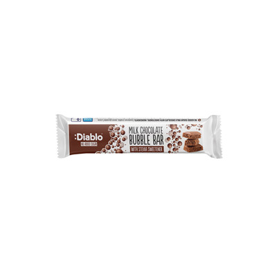 Melkchocoladereep Diablo Sugar Free (zonder toegevoegde suiker, met zoetstoffen), 30 gr