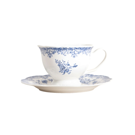 Filiżanka ze spodkiem Homla LOURRY Dark Blue, 200 ml