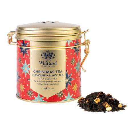 Aromatizuota juodoji arbata Whittard of Chelsea „Christmas Tea Clip Top Tin“, 75 g