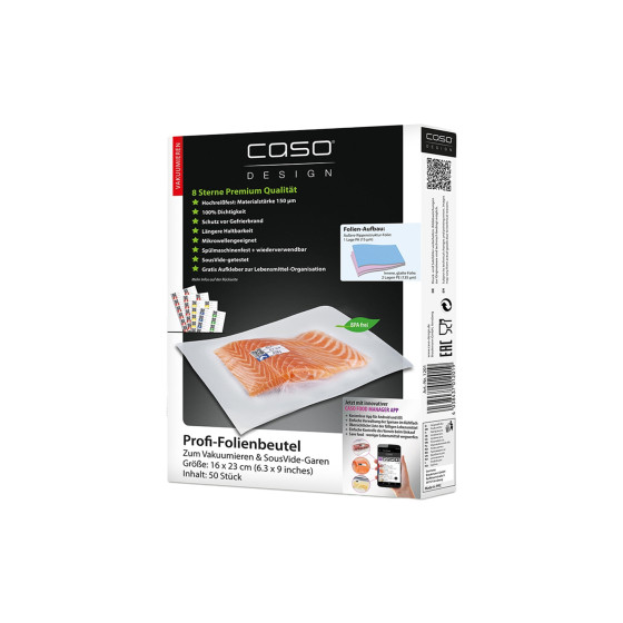 Caso Design Vacuum Sealer Bags 16 X 23 Cm, 50 Pcs.