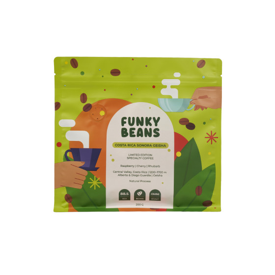 Kawa ziarnista specialty Funky Beans Costa Rica Sonora Geisha, 200 g