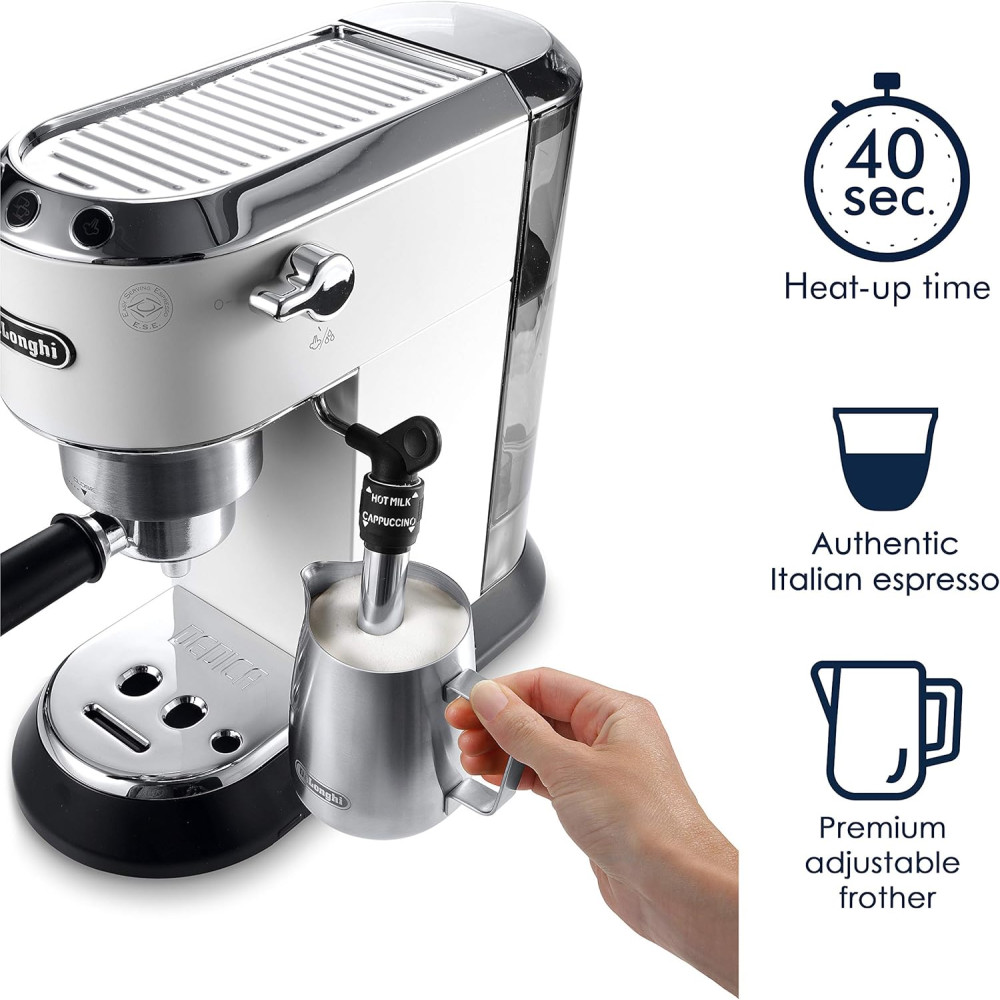 DeLonghi Dedica Style EC 685.W Espresso Machine - White