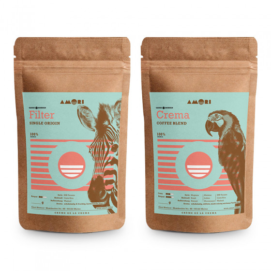 Amori Coffee Kaffeebohnen-Set „Amori Kaffee Set“, 2 x 1 kg