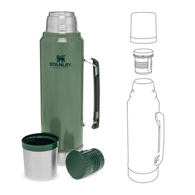 Bouteille isotherme Stanley Classic Legendary Hammertone Green, 1 l