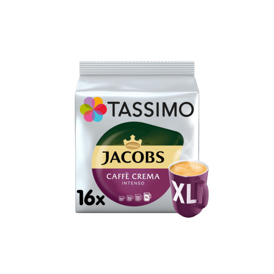 Kawa w kapsułkach Tassimo Caffé Crema XL Intenso (kompatybilna z ekspresami kapsułkowymi Bosch Tassimo), 16 szt.