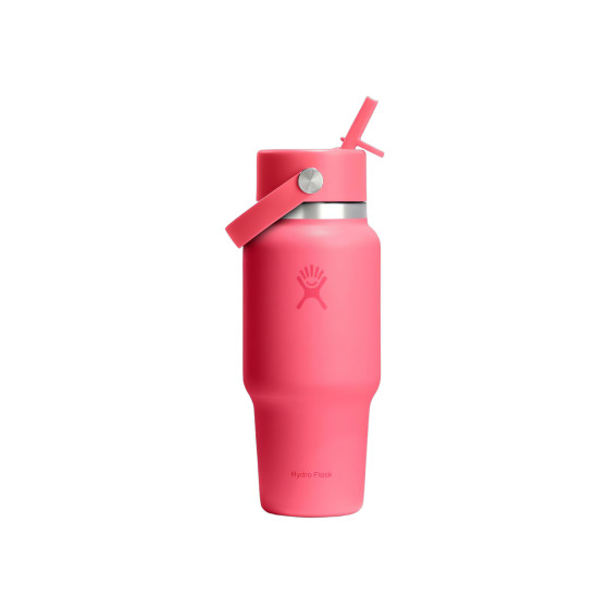 Hydro Flask Wide Mouth Flex Straw Cap Popstar Pink juomapullo, 710 ml