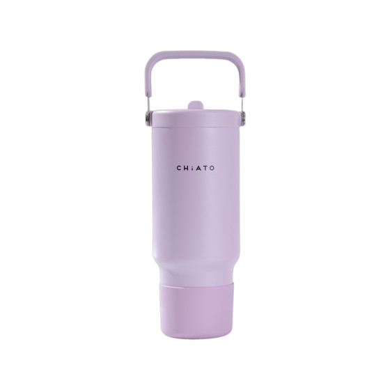 CHiATO Home freshSIP Soft Lavender isolerad tumbler – lock med uppfällbart sugrör, 946 ml – Lavendel