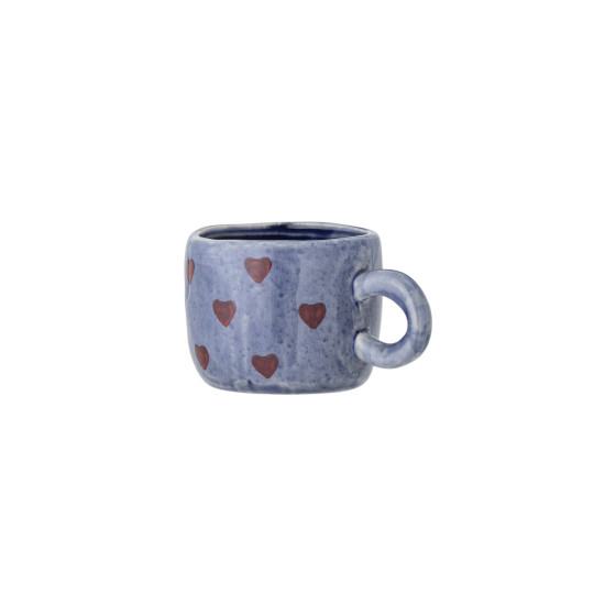 Bloomingville Mini Blue Stoneware Hearts Nini kopp, 100 ml
