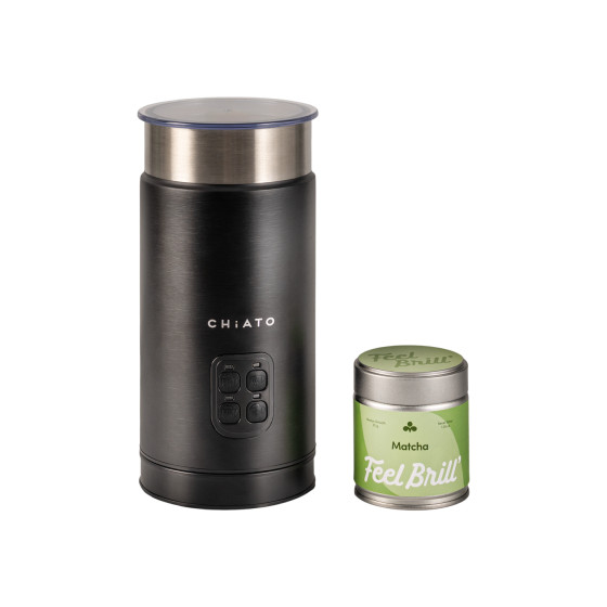 CHiATO milkPLAY mj&ouml;lkskummare och Feel Brill matcha-teset