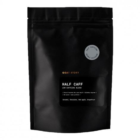 Specializētās kafijas maisījums ar samazinātu kofeīna saturu Goat Story Fifty-Fifty, 250 g