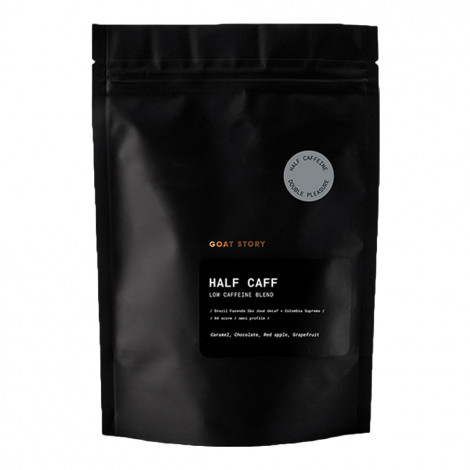 Mélange de grains de café de spécialité à faible teneur en caféine Goat Story Fifty-Fifty, 250 g