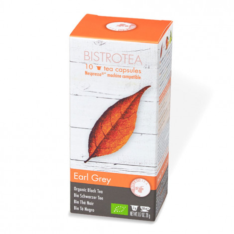 Organic tea capsules for Nespresso® machines Bistro Tea Earl Grey, 10 pcs.