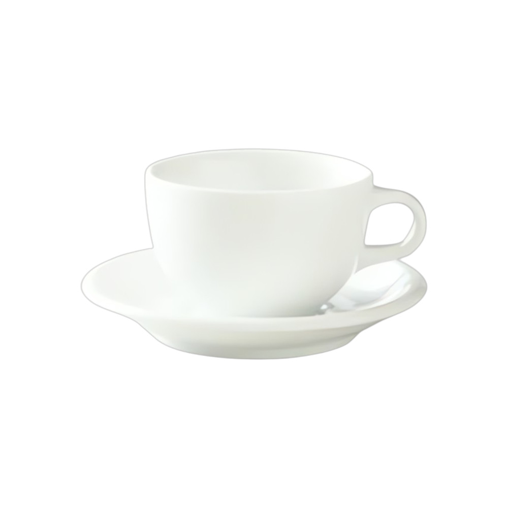 Origami Latte-Schalen-Untertasse – Weiß