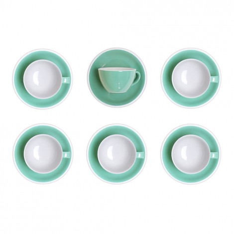 Cappuccino cup with a saucer Loveramics “Egg Mint”, 200 ml, 6 pcs.