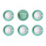Set von Cappuccino-Tasse mit Untertasse Loveramics Mint, 200 ml, 6 Stk.
