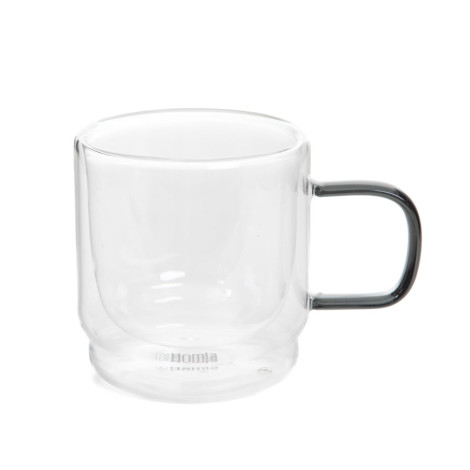 Double-wall glasses with a handle Homla CEMBRA RETRO, 2 x 320 ml
