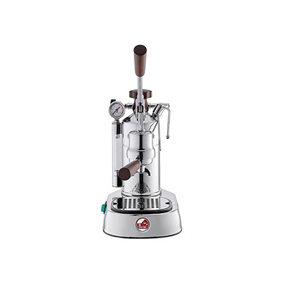 La Pavoni Professional Lusso Wooden Handles Espressomaschine – Edelstahl