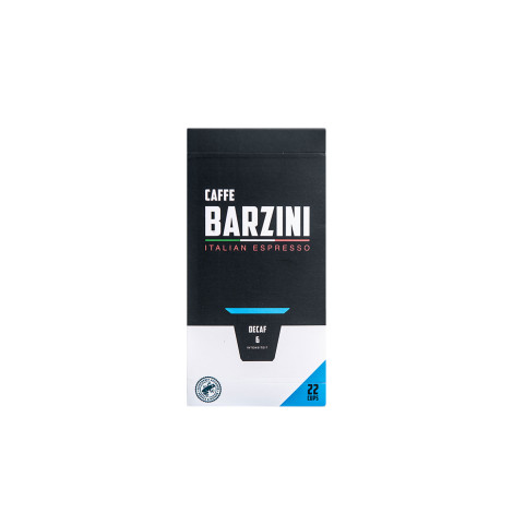 Kofeiinivabad kohvikapslid sobivad Nespresso® masinatele Caffe Barzini Decaf, 22 tk.