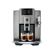 JURA E8 Dark Inox (2020) kohvimasin, kasutatud-renoveeritud, hall