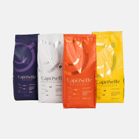 Zestaw ziaren kawy Caprisette Pop, 4 x 1 kg