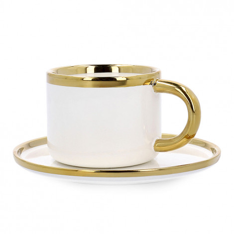 Cup with a saucer and spoon Homla SINNES White, 200 ml