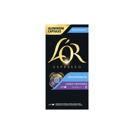 L'OR Profondo Decaffeinato koffeinfria kaffekapslar för Nespresso®-maskiner, 10 st.