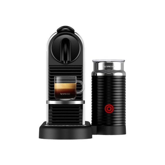 Machine à café Nespresso CitiZ Platinum &amp; Milk Stainless Steel C